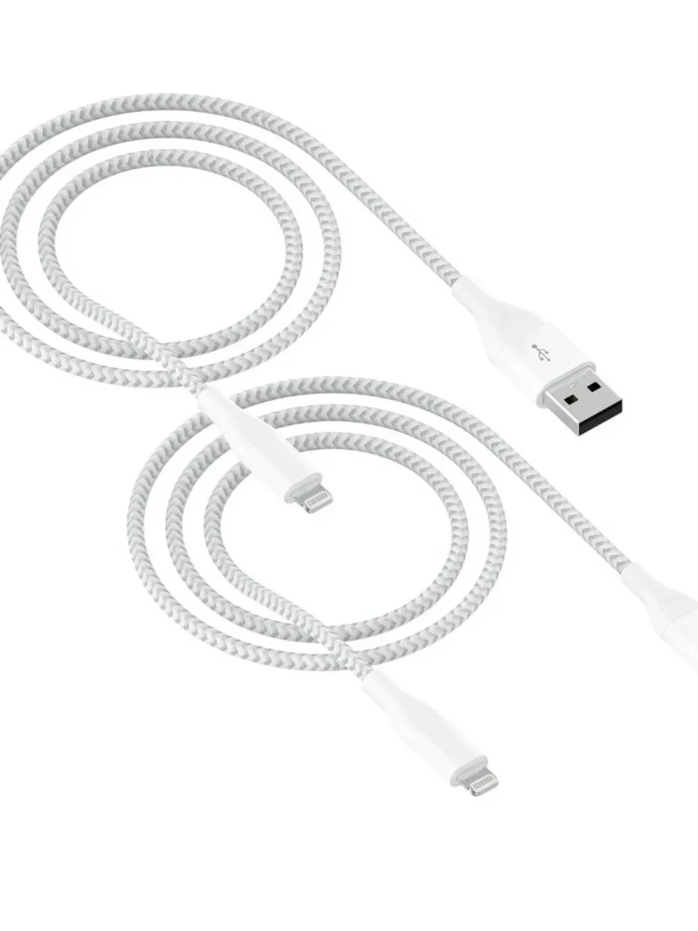 Auto Drive MFI Certified Lightning to USB-C & USB-A (2 Pack), 6ft Cables